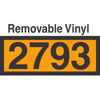 UN2793 Removable Vinyl DOT Orange Panel