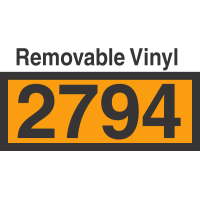 UN2794 Removable Vinyl DOT Orange Panel