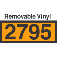 UN2795 Removable Vinyl DOT Orange Panel