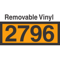 UN2796 Removable Vinyl DOT Orange Panel