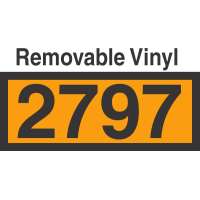 UN2797 Removable Vinyl DOT Orange Panel