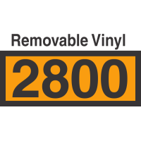 UN2800 Removable Vinyl DOT Orange Panel