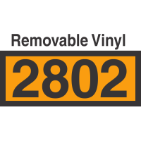 UN2802 Removable Vinyl DOT Orange Panel