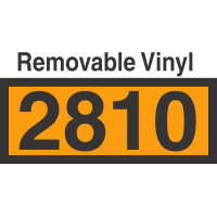 UN2810 Removable Vinyl DOT Orange Panel