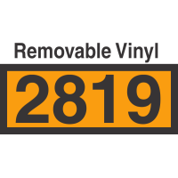 UN2819 Removable Vinyl DOT Orange Panel