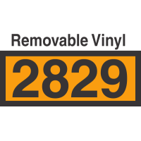 UN2829 Removable Vinyl DOT Orange Panel