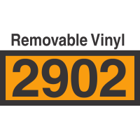 UN2902 Removable Vinyl DOT Orange Panel