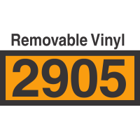 UN2905 Removable Vinyl DOT Orange Panel