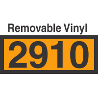 UN2910 Removable Vinyl DOT Orange Panel