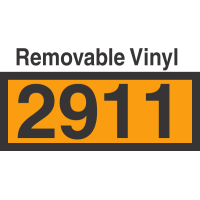 UN2911 Removable Vinyl DOT Orange Panel