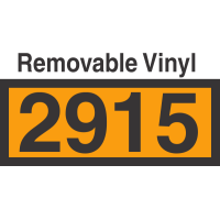 UN2915 Removable Vinyl DOT Orange Panel