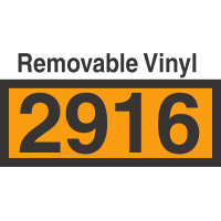 UN2916 Removable Vinyl DOT Orange Panel