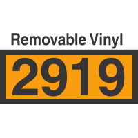 UN2919 Removable Vinyl DOT Orange Panel