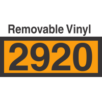 UN2920 Removable Vinyl DOT Orange Panel