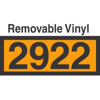 UN2922 Removable Vinyl DOT Orange Panel