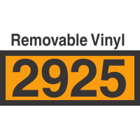 UN2925 Removable Vinyl DOT Orange Panel