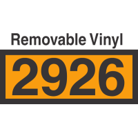 UN2926 Removable Vinyl DOT Orange Panel