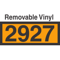 UN2927 Removable Vinyl DOT Orange Panel