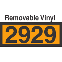 UN2929 Removable Vinyl DOT Orange Panel