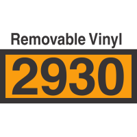 UN2930 Removable Vinyl DOT Orange Panel