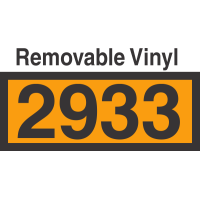 UN2933 Removable Vinyl DOT Orange Panel