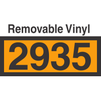 UN2935 Removable Vinyl DOT Orange Panel