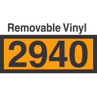 UN2940 Removable Vinyl DOT Orange Panel