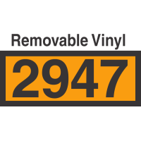 UN2947 Removable Vinyl DOT Orange Panel