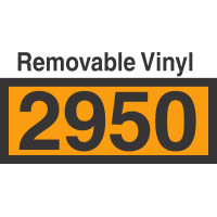 UN2950 Removable Vinyl DOT Orange Panel