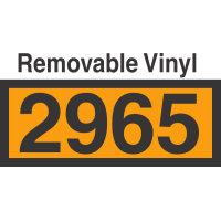 UN2965 Removable Vinyl DOT Orange Panel