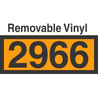 UN2966 Removable Vinyl DOT Orange Panel