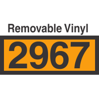 UN2967 Removable Vinyl DOT Orange Panel