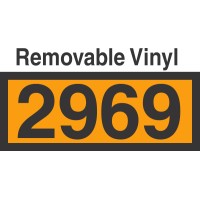 UN2969 Removable Vinyl DOT Orange Panel