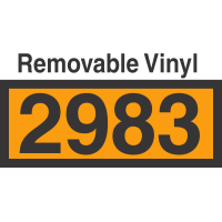 UN2983 Removable Vinyl DOT Orange Panel