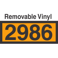 UN2986 Removable Vinyl DOT Orange Panel