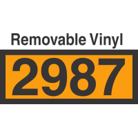 UN2987 Removable Vinyl DOT Orange Panel