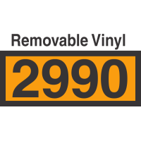 UN2990 Removable Vinyl DOT Orange Panel