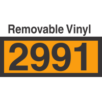 UN2991 Removable Vinyl DOT Orange Panel