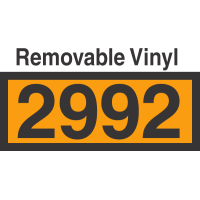 UN2992 Removable Vinyl DOT Orange Panel