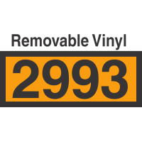 UN2993 Removable Vinyl DOT Orange Panel