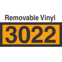 UN3022 Removable Vinyl DOT Orange Panel