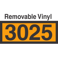 UN3025 Removable Vinyl DOT Orange Panel