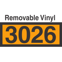 UN3026 Removable Vinyl DOT Orange Panel