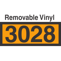 UN3028 Removable Vinyl DOT Orange Panel