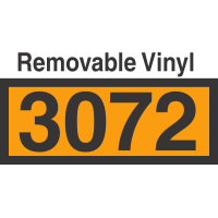 UN3072 Removable Vinyl DOT Orange Panel