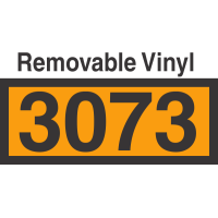 UN3073 Removable Vinyl DOT Orange Panel