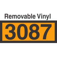 UN3087 Removable Vinyl DOT Orange Panel