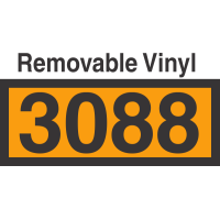 UN3088 Removable Vinyl DOT Orange Panel