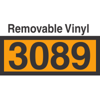 UN3089 Removable Vinyl DOT Orange Panel