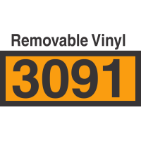 UN3091 Removable Vinyl DOT Orange Panel